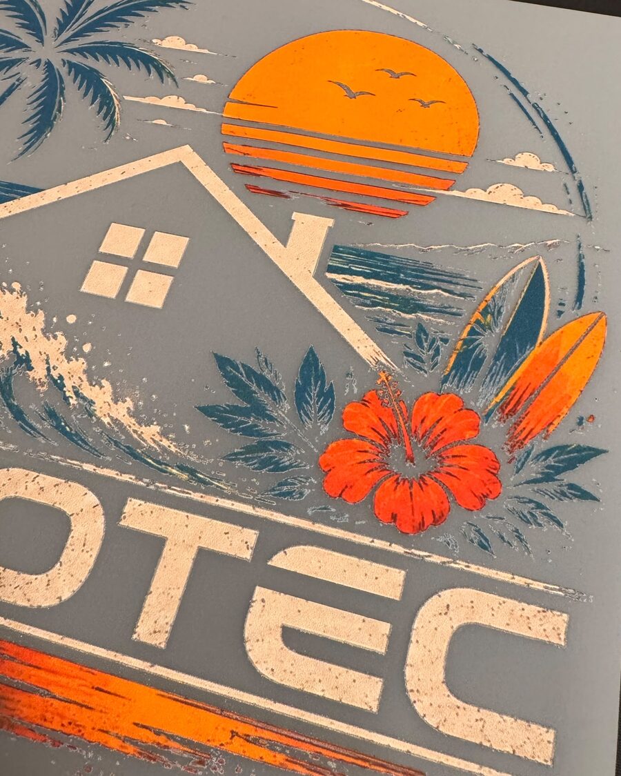 Detailaufnahme eines DTF-Druckmotivs